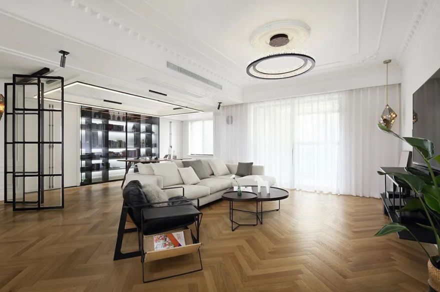 4 米挑高老房变身,60 平变 80 平,美式休闲宜居空间-80