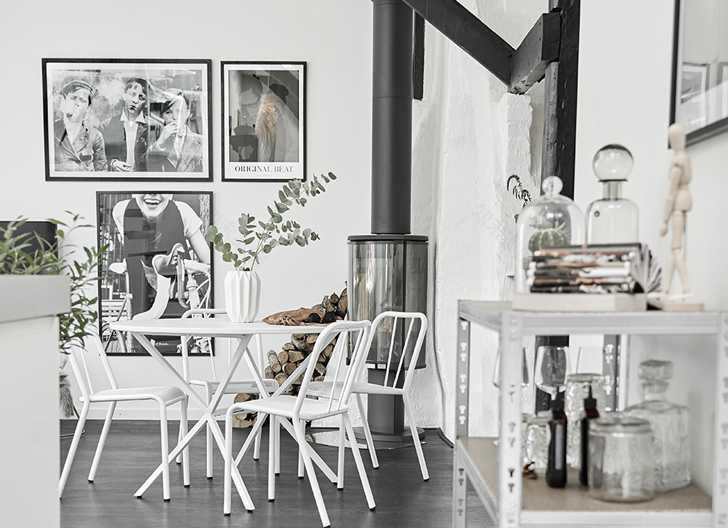 瑞典 59 平米黑白小 loft,巧用白色和自然光扩展空间-11