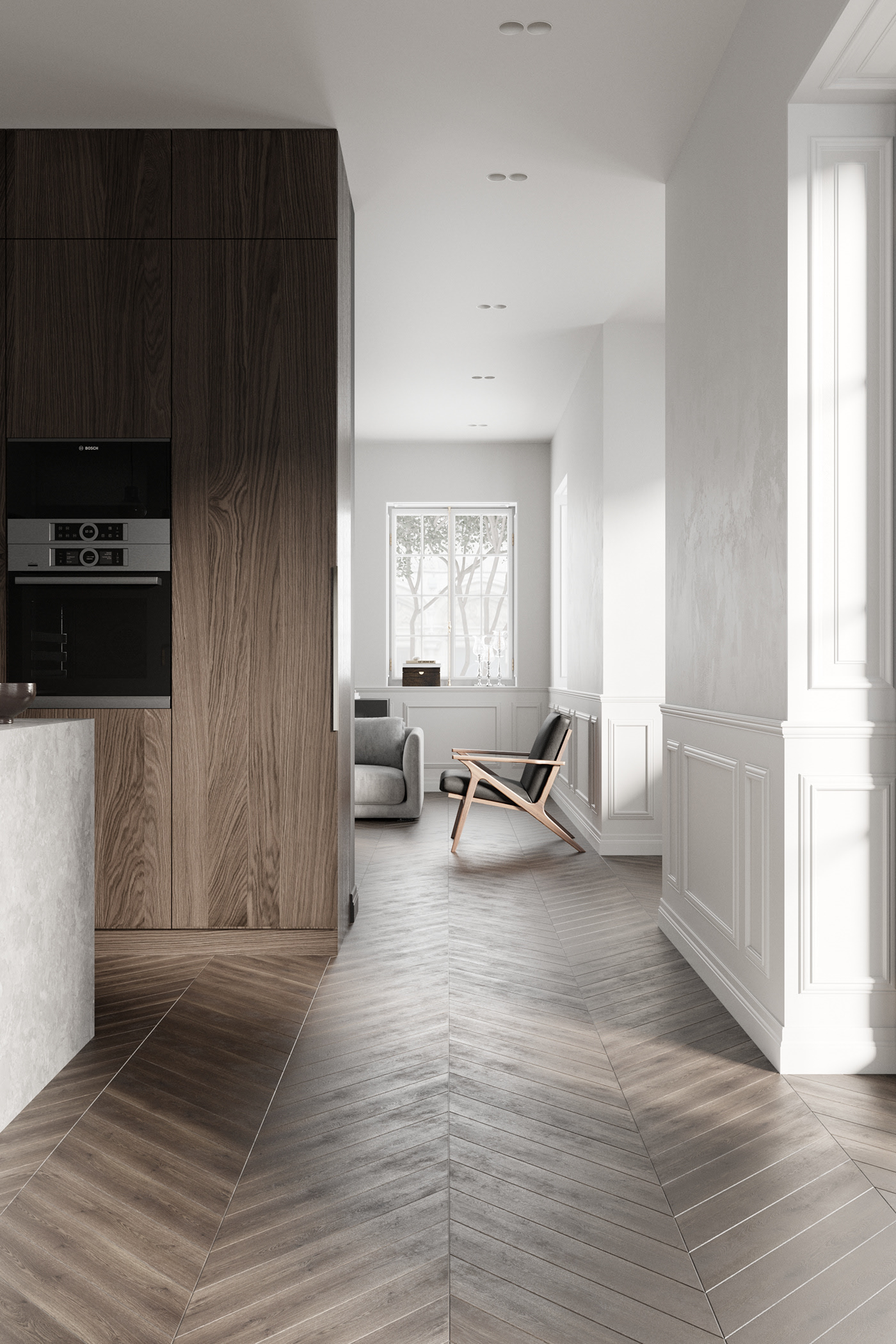 176㎡中性色调和木质纹理-5