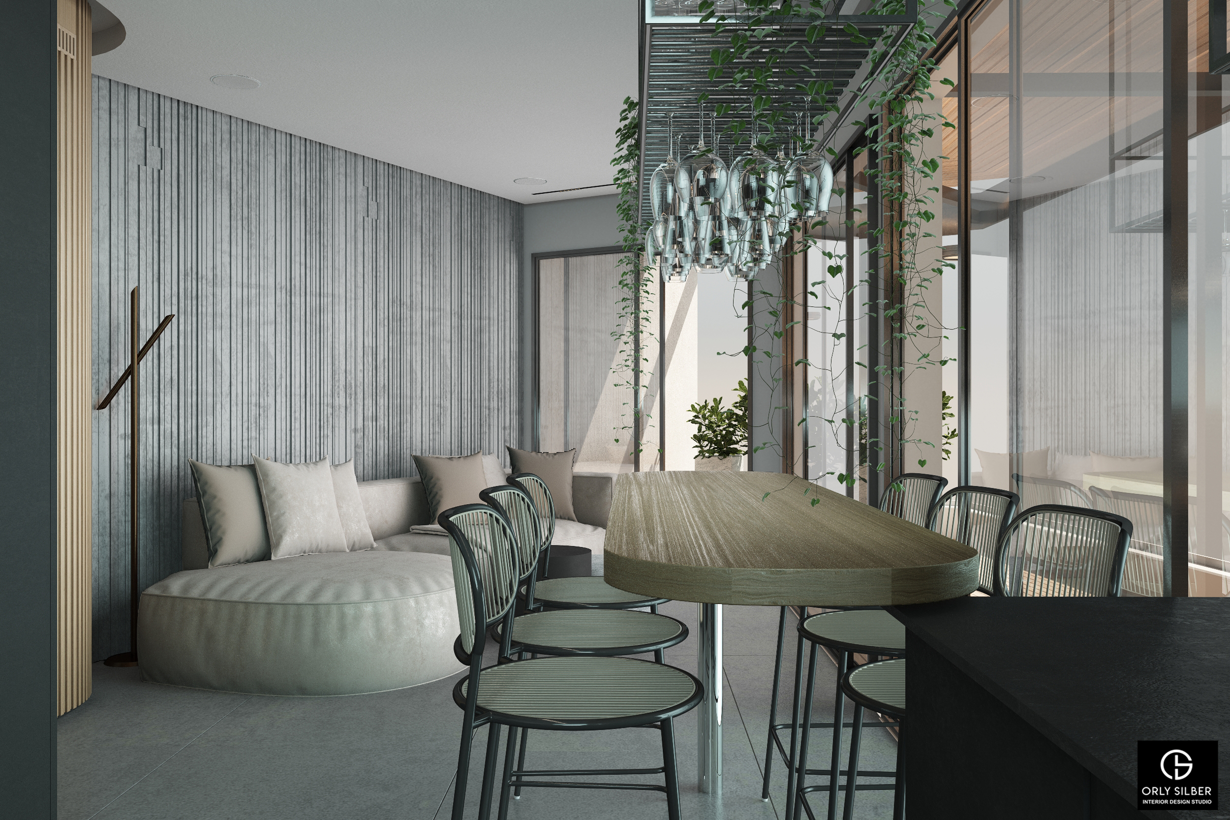 特拉维夫双层公寓，曲线墙体打造宁静氛围-7