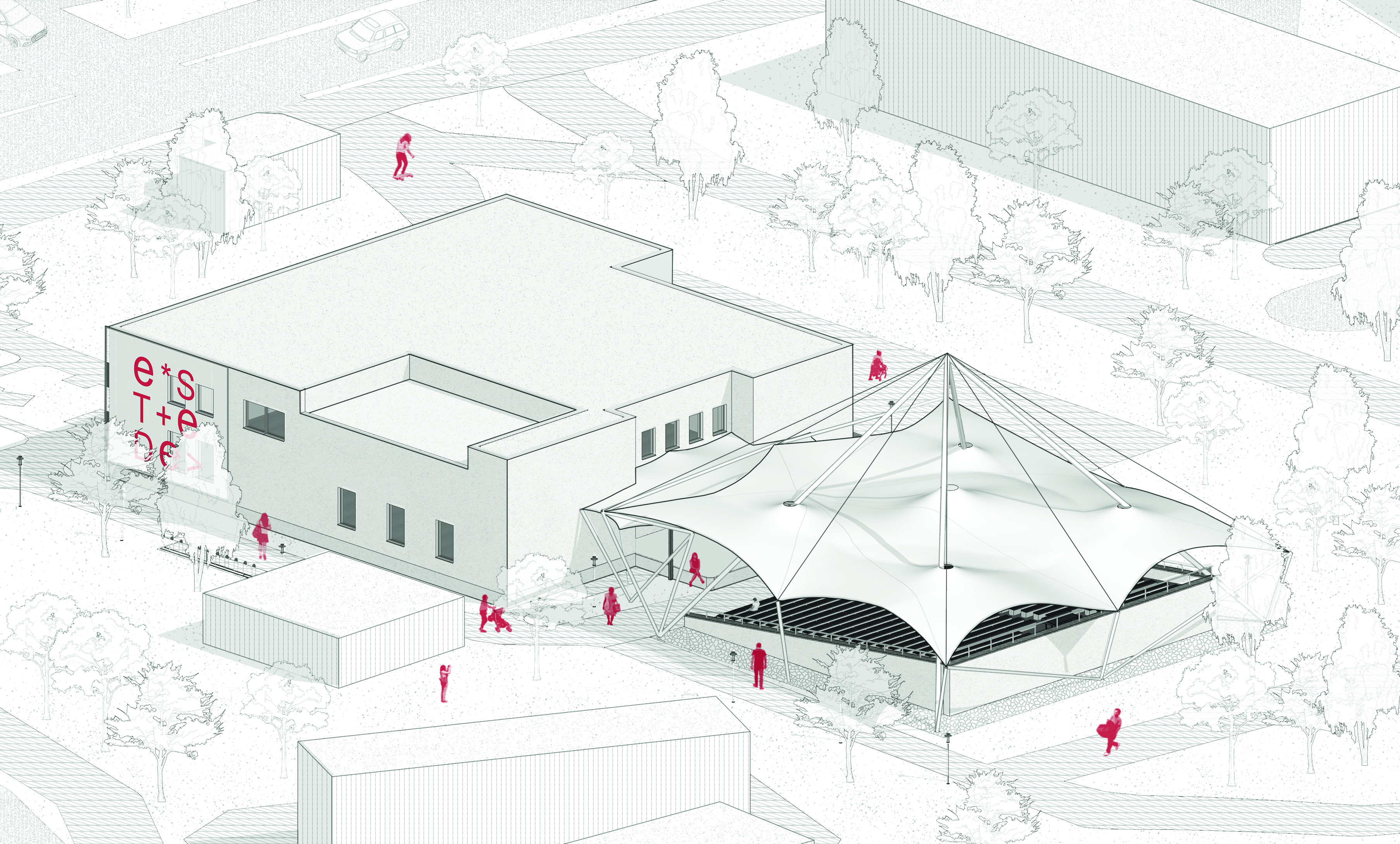 张力式雨篷丨波兰丨Pavel Hitaryn-11