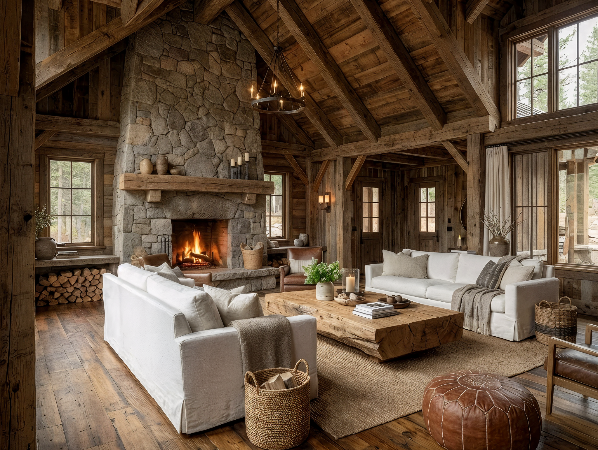 Rustic Style Livingroom（乡村风格客厅）丨Mostafa Qurtam-9