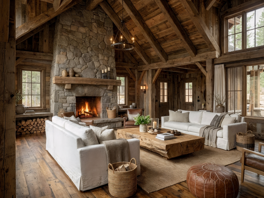 Rustic Style Livingroom(乡村风格客厅)丨Mostafa Qurtam-9