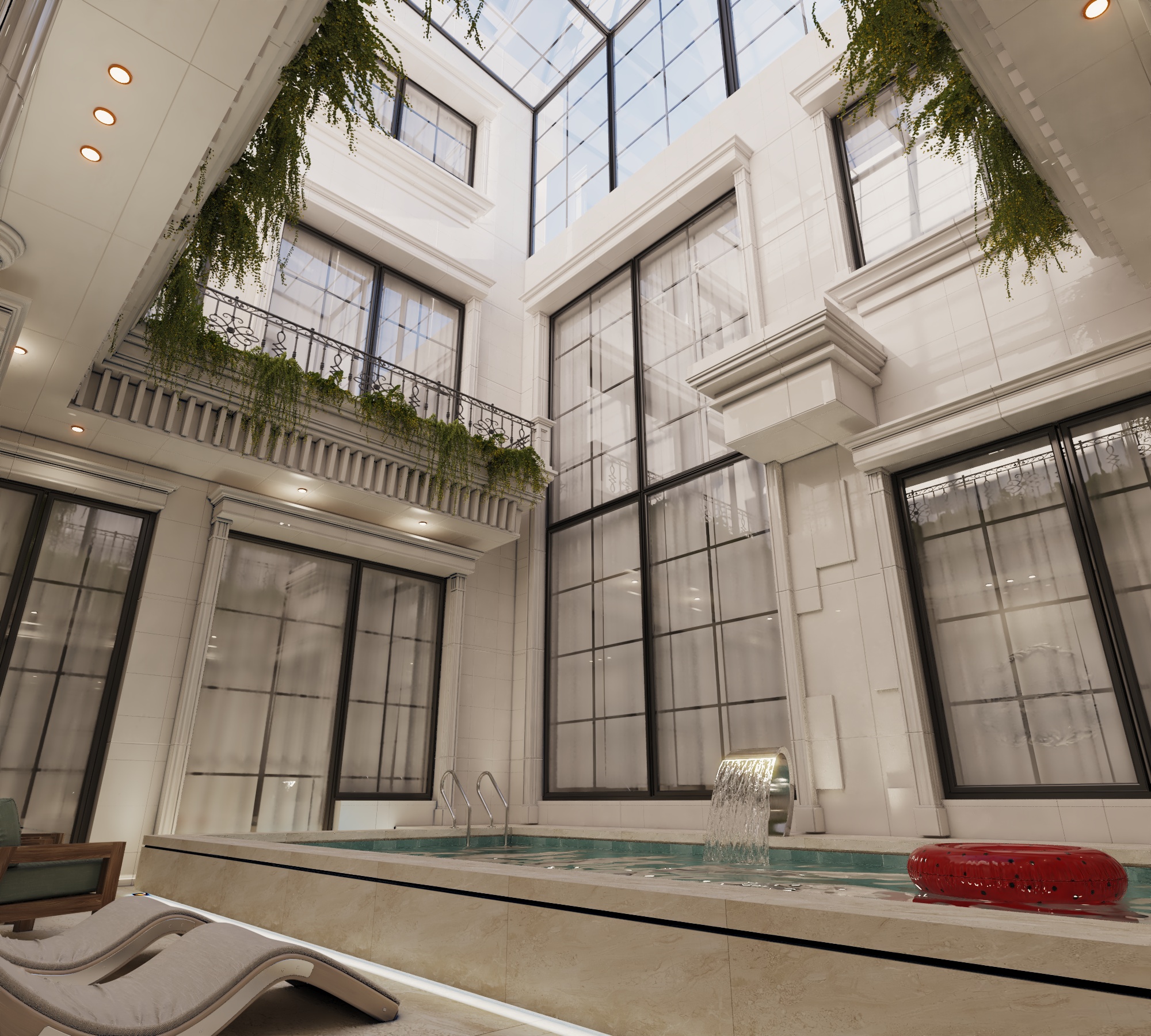 Inner Garden With pool interior design-0