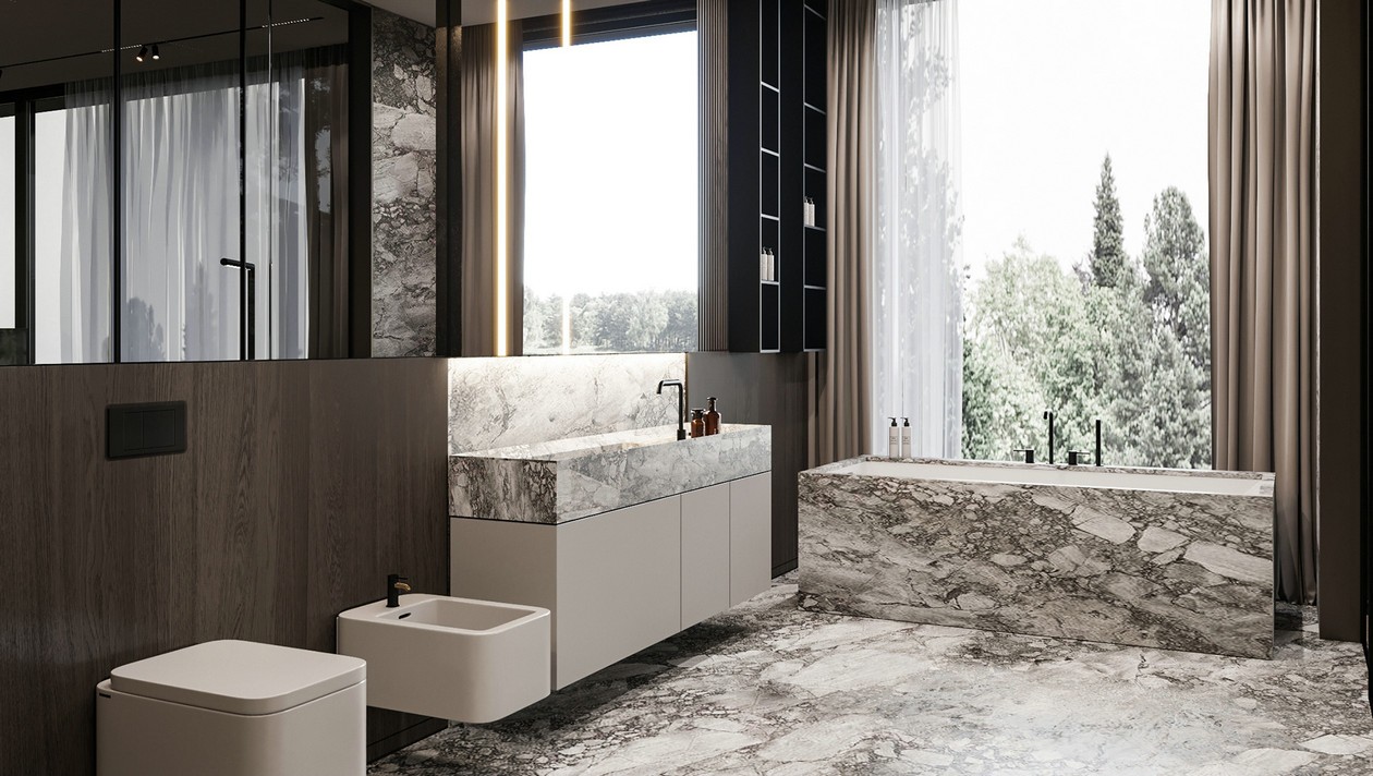 胡桃木与大理石 每一处的设计都是亮点-8