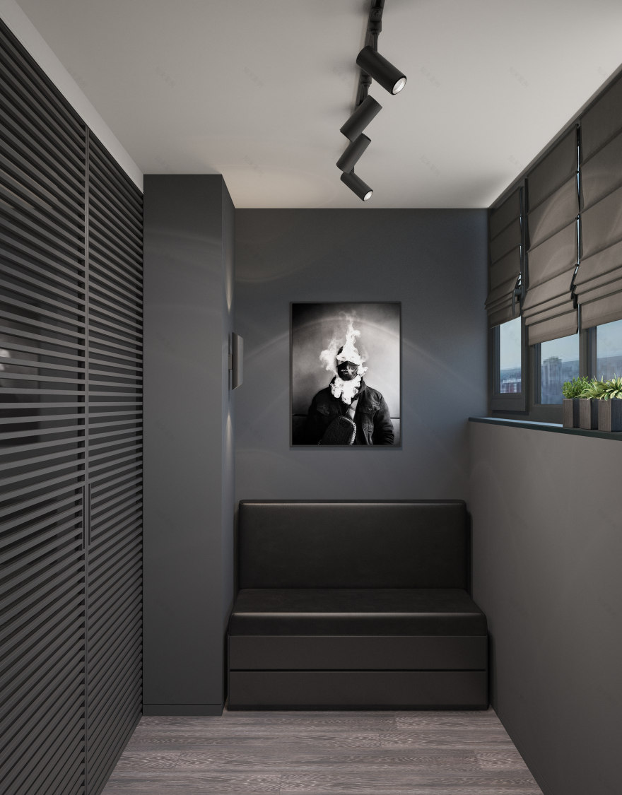 暗黑风格的大气公寓设计丨乌克兰敖德萨丨Iryna Dobrohorska-10