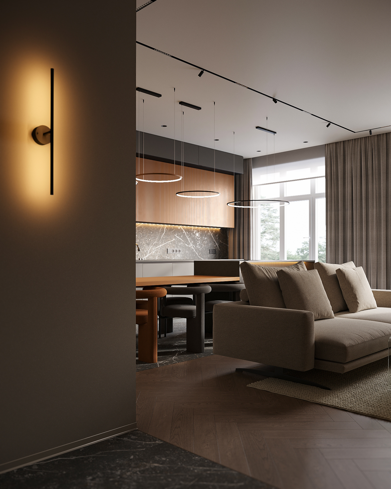 温暖色调的家庭舒适公寓丨拉脱维亚里加丨Bodes studio-13