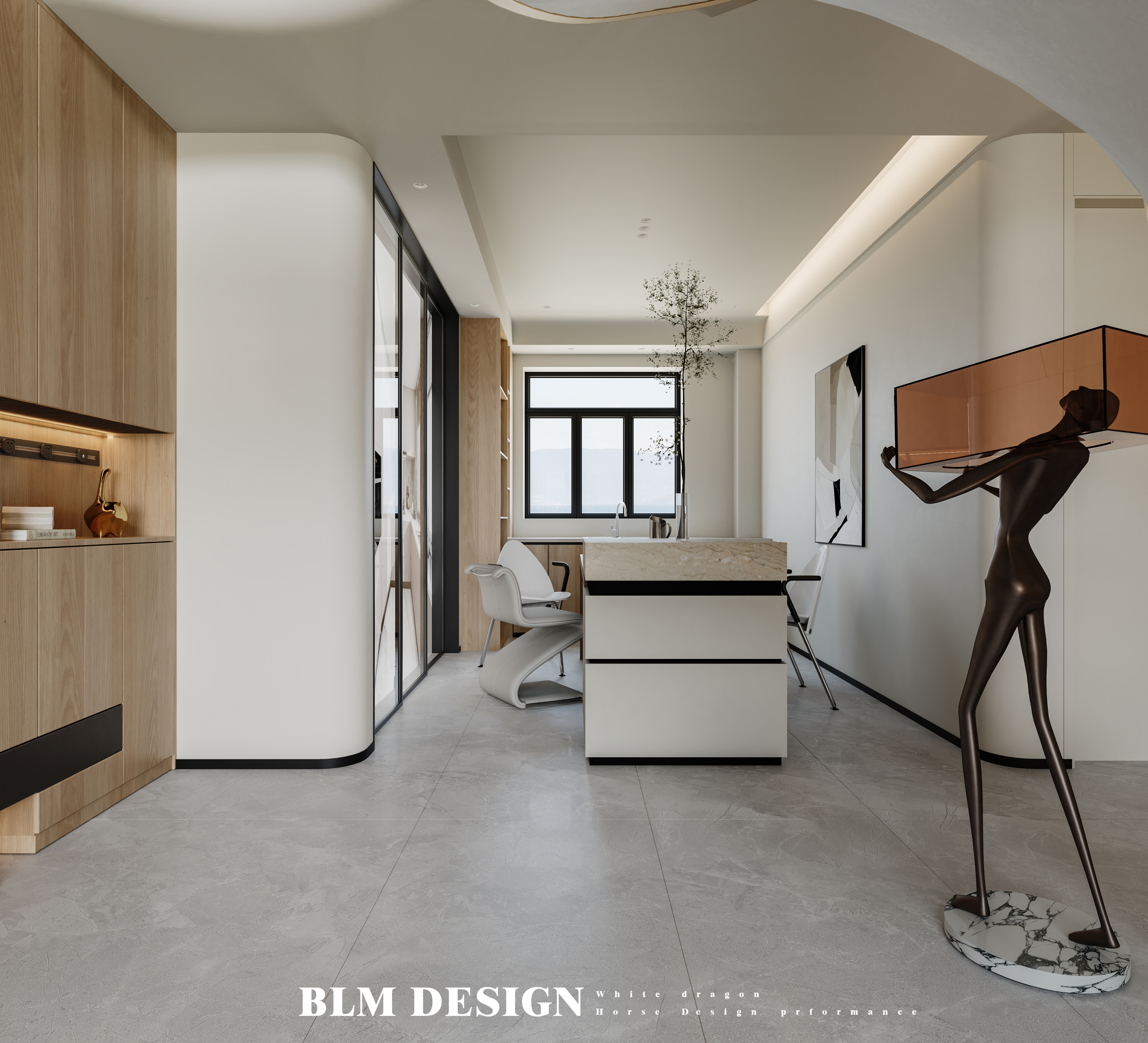 现代简约别墅装修效果图-4