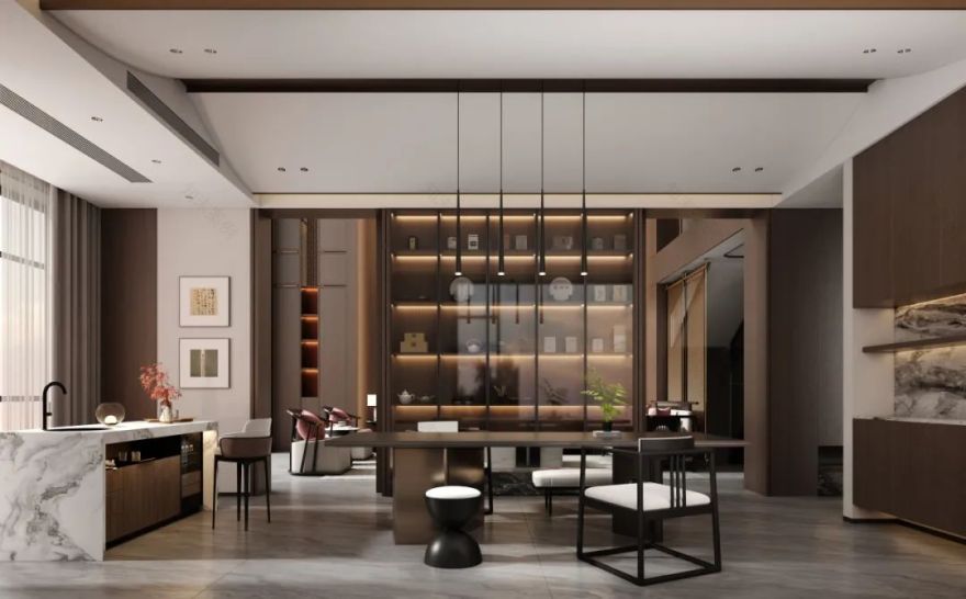 960㎡新中式别墅丨长兴城丨中国湖南丨纵向·空间设计-19