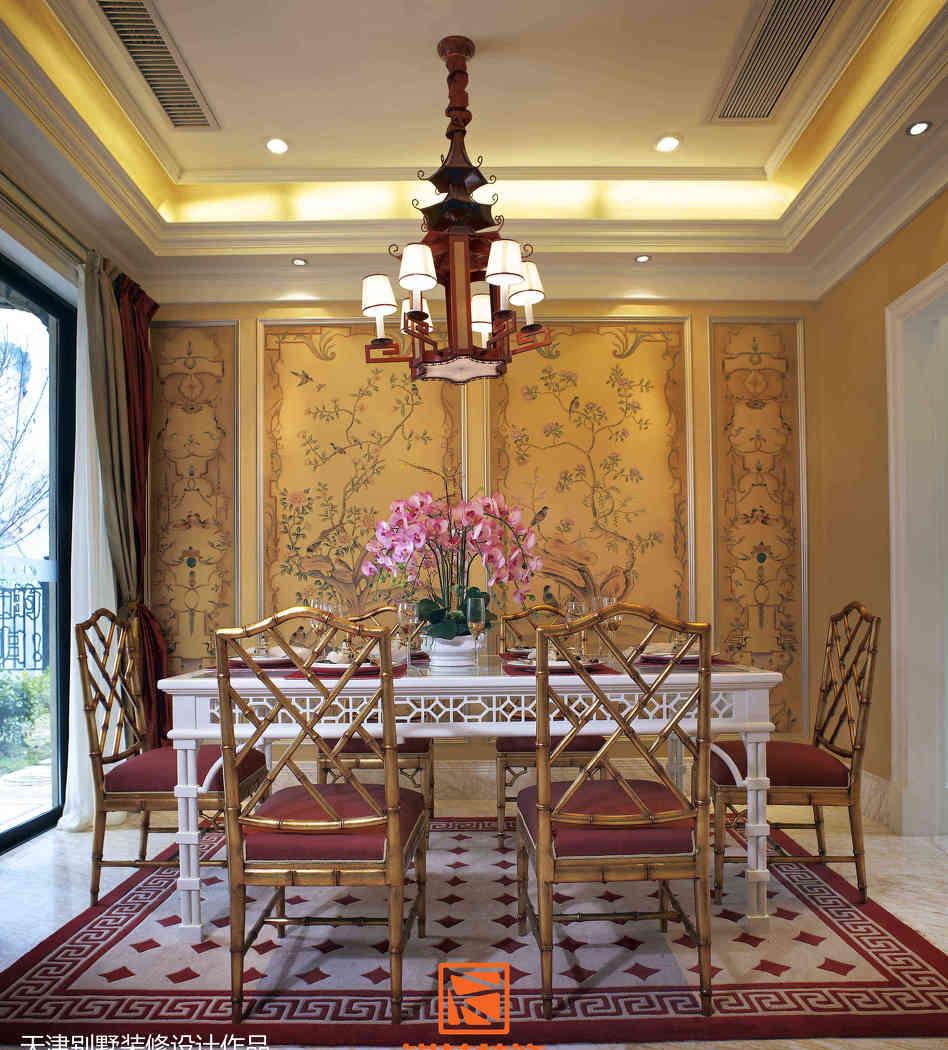 天津别墅新东方装饰主义风格设计案例解析-2