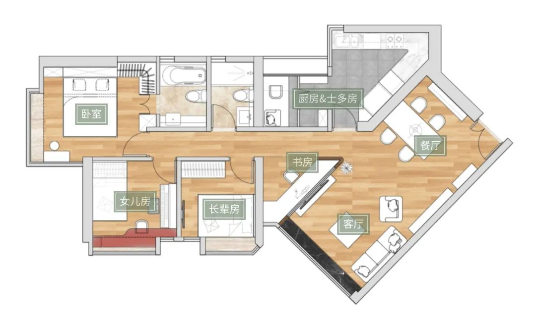 有宠有娃的 117㎡之家丨中国香港丨Botanic Ark Design-13