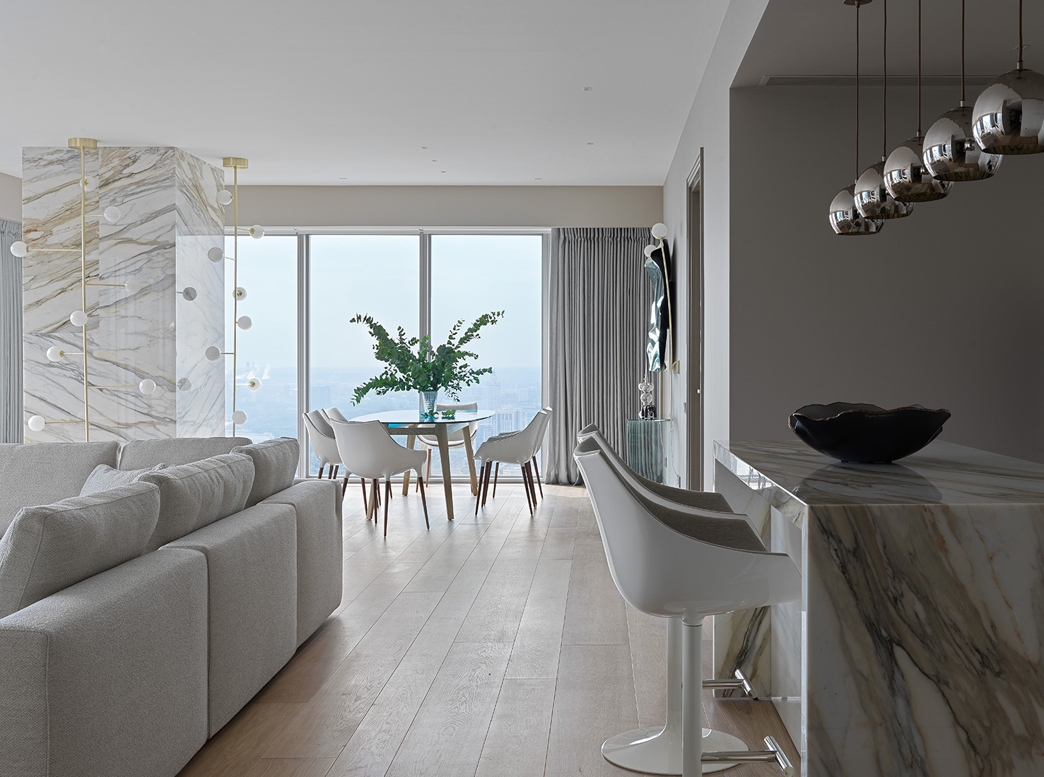 莫斯科塔尖上的豪华公寓 | 自然与现代的完美结合-12