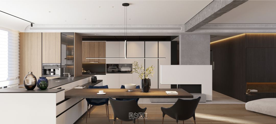 融合自然与居住的现代混搭跃层住宅丨深白设计-35