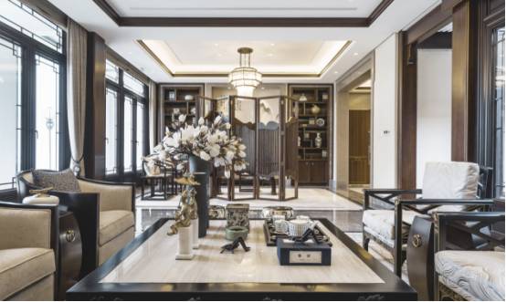 绿装案例鉴赏丨步入新中式的心灵后花园-17