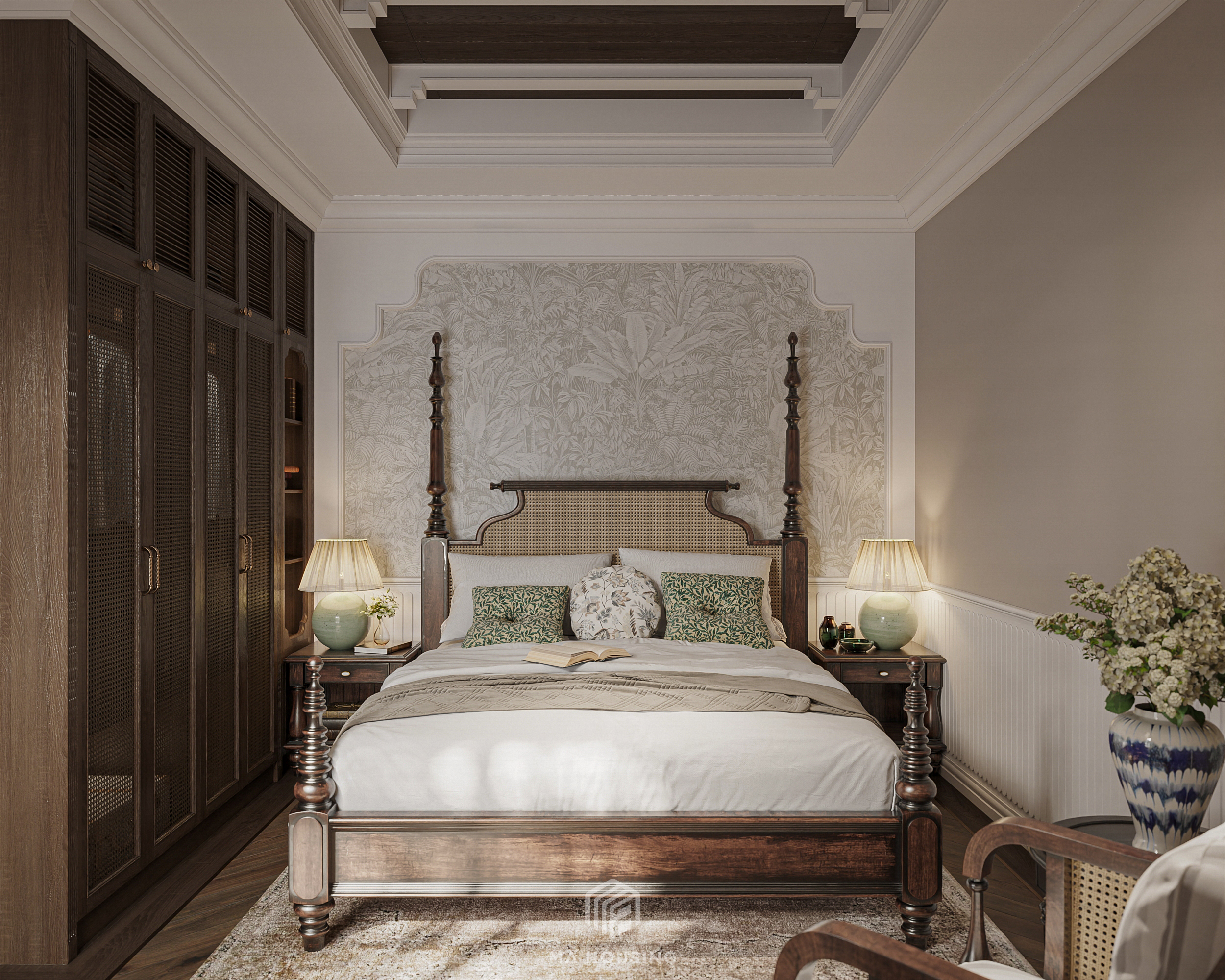 NGUYEN GIA THIEU 别墅主卧室 2 设计丨越南河内丨MA housing-8