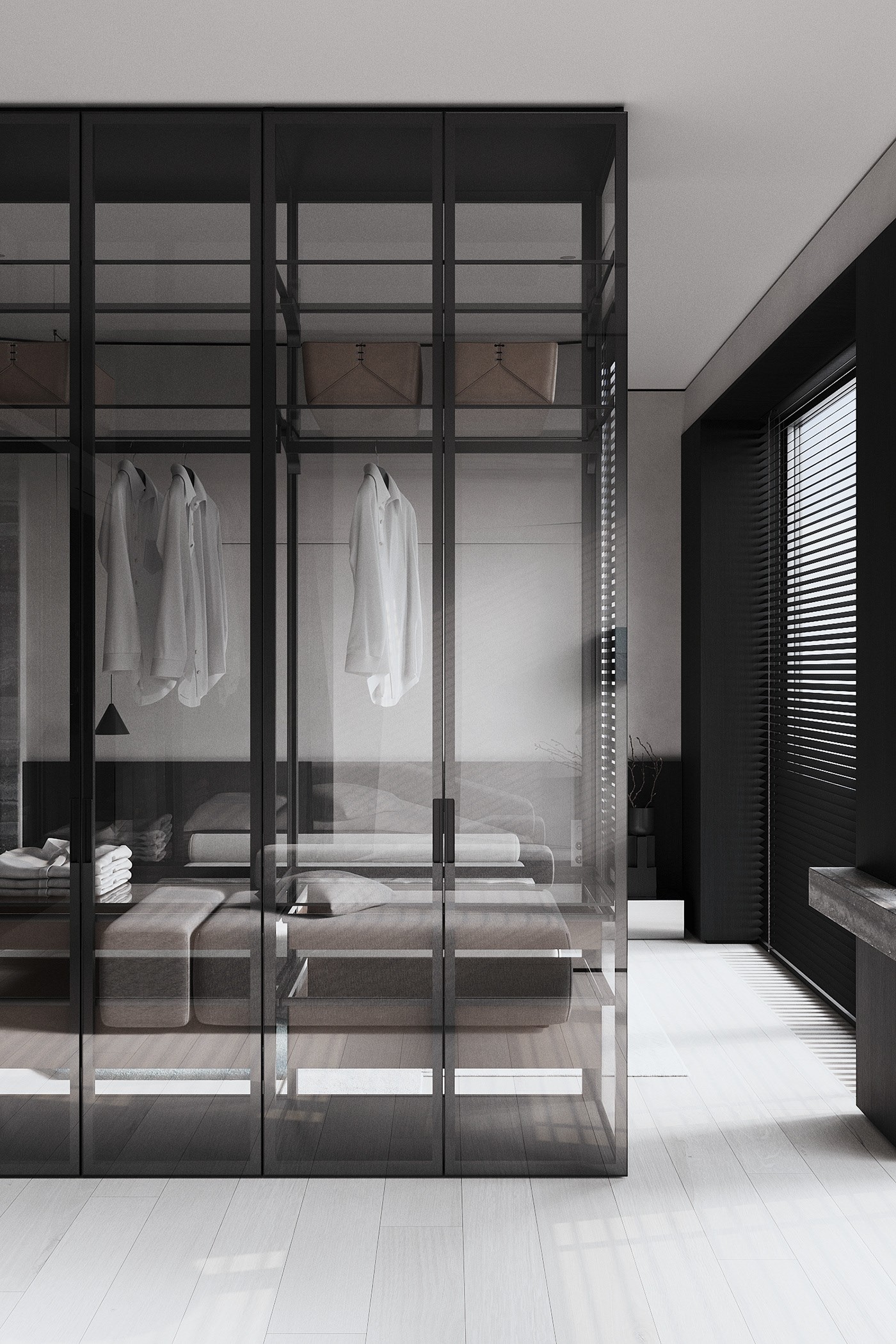 黑灰调子，极致简约空间！-20