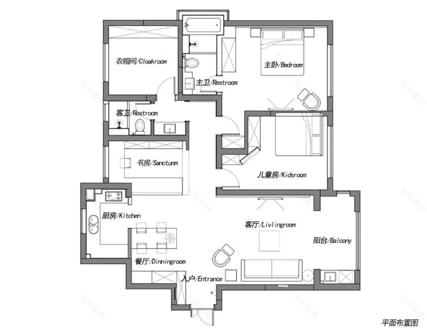 《溯洄》精装房改造 | 黑白灰的现代简约之家-14