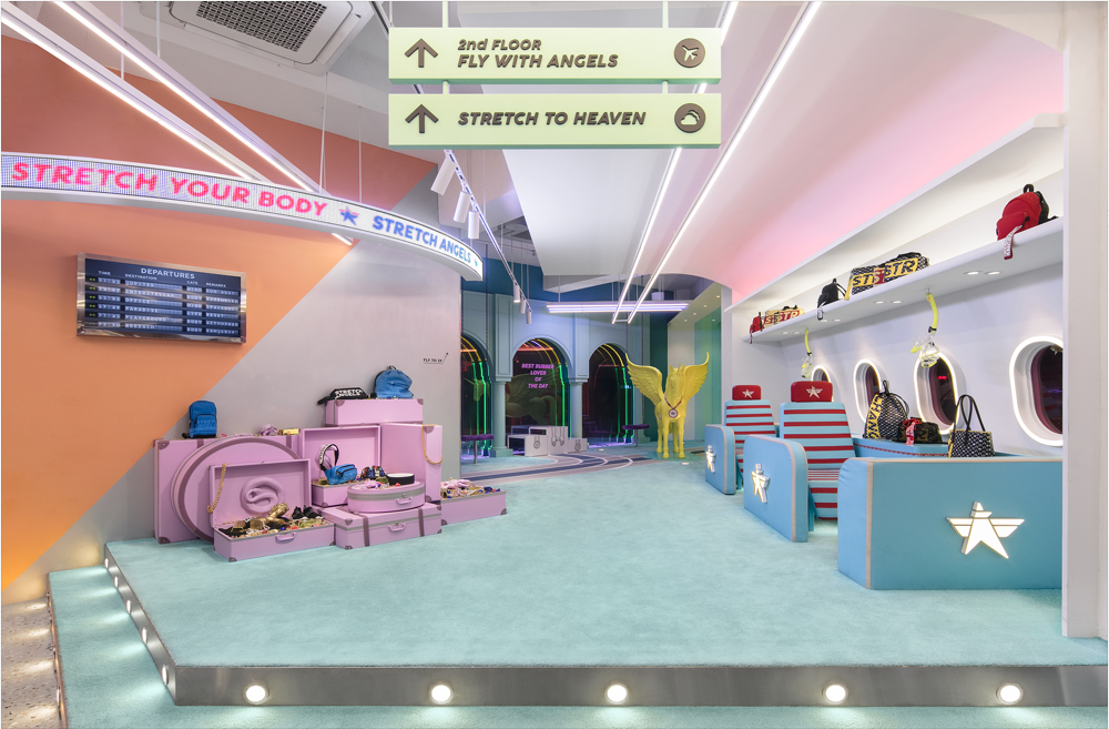 首尔 Stretch Angels 旗舰店，空中旅行主题的零售空间设计-5