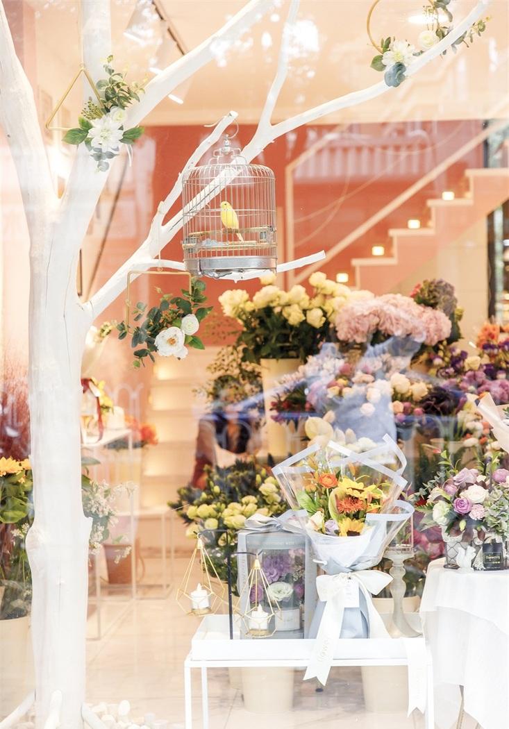 花沐·网红咖啡花艺店铺设计-2
