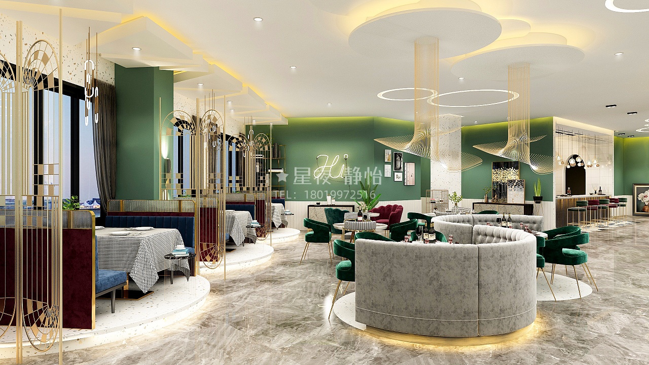 西餐厅工装效果案例-5