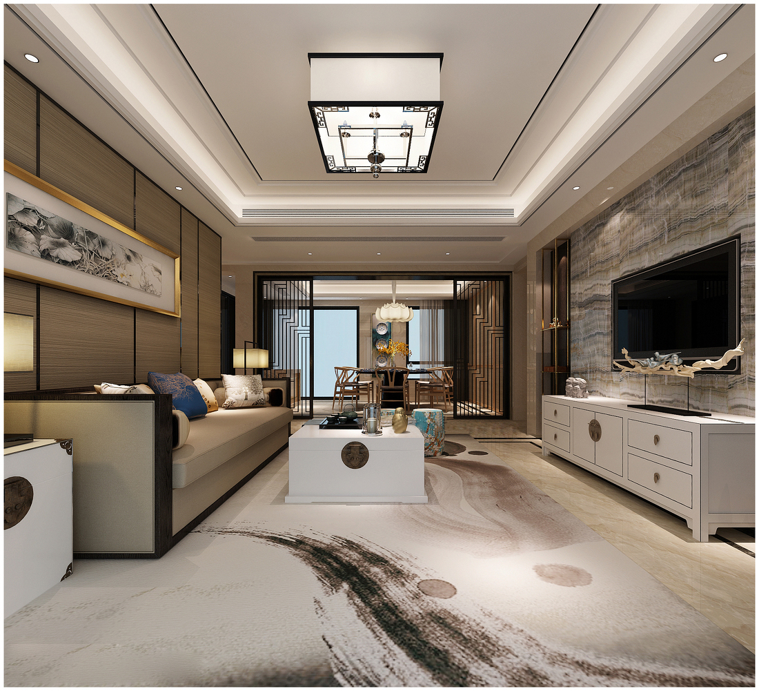 新中式 中式古典 奢华家装别墅样板房-18-3