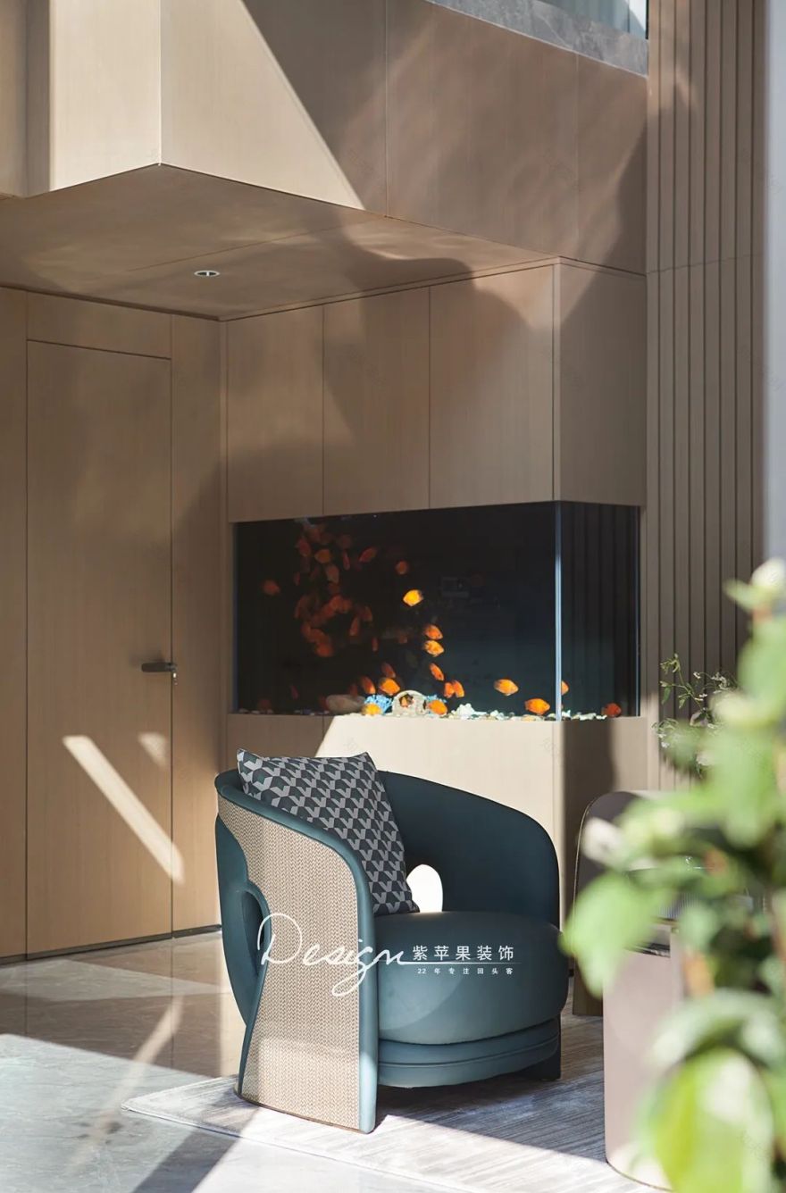 300㎡木质与石材奏响现代风的自然和弦丨紫苹果全案设计-25