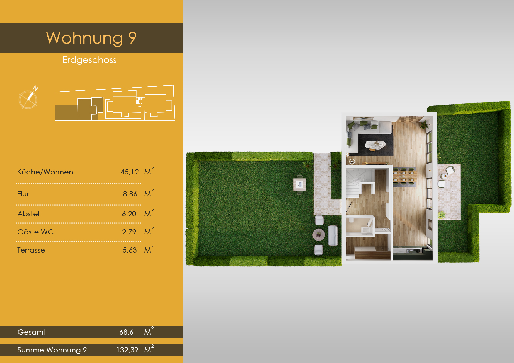 德国住宅开发项目3D户型图与宣传册设计-24