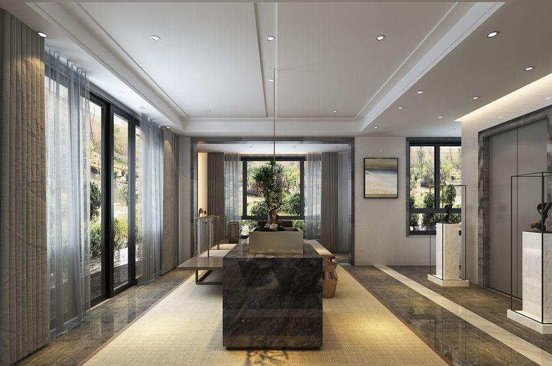 贵阳现代轻奢黑白灰别墅-39