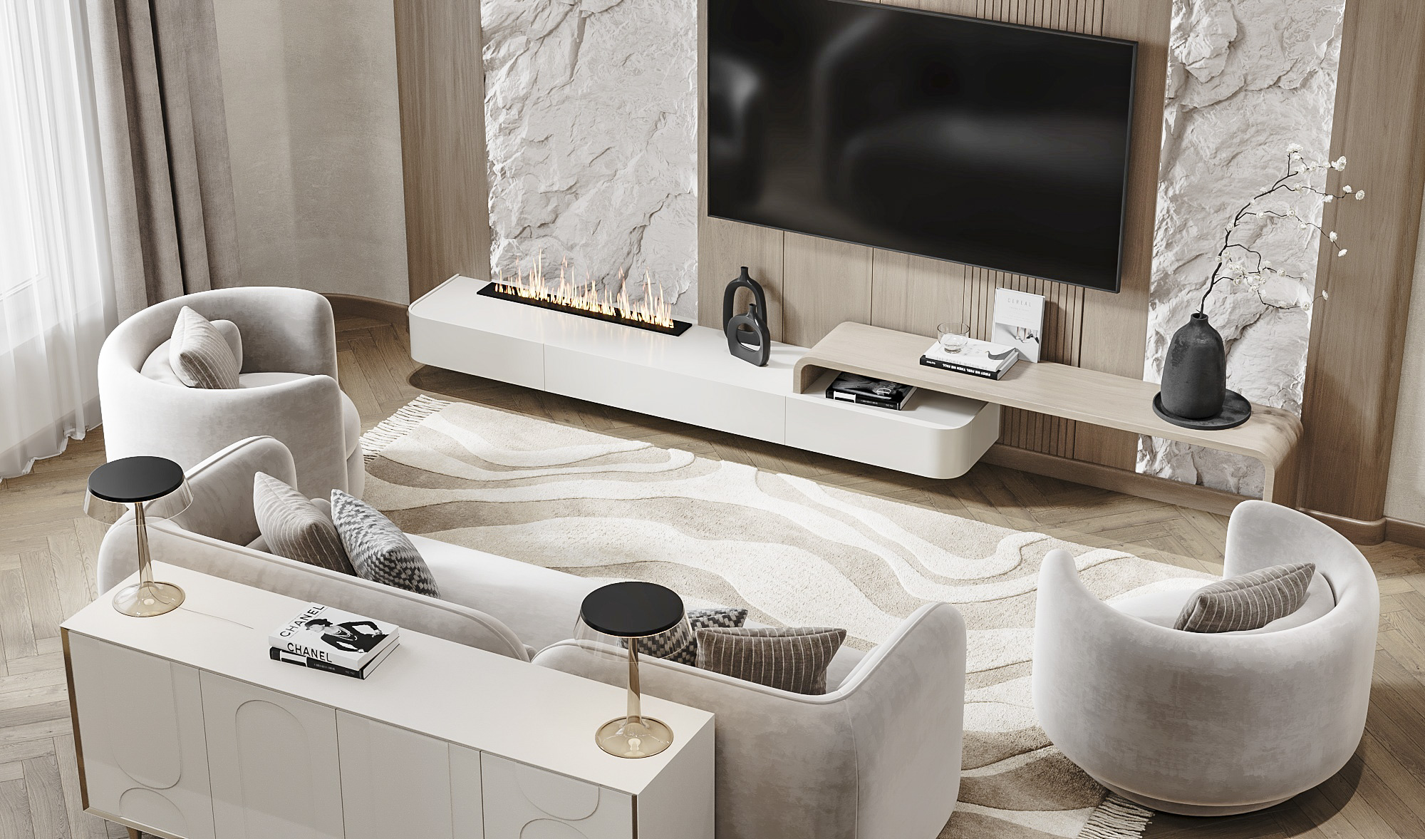 Гостиная + столовая зона-4