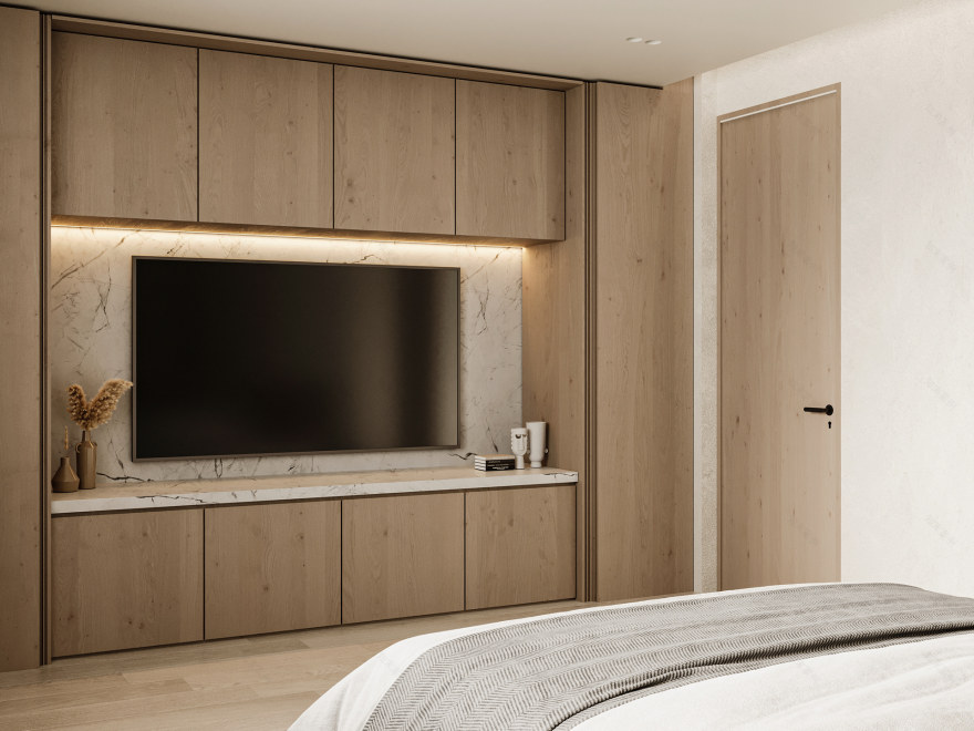 现代主卧室设计丨沙特阿拉伯丨Reel Studio-14