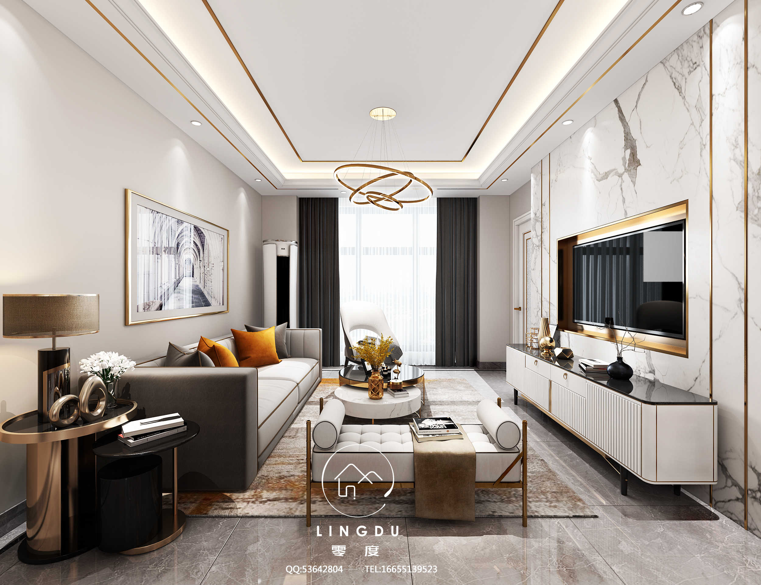 现代轻奢全屋的零度视觉设计-8