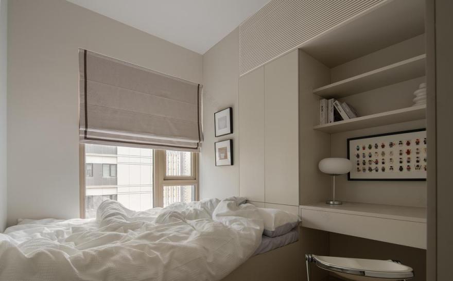 独居女生的奶油色单身公寓-51