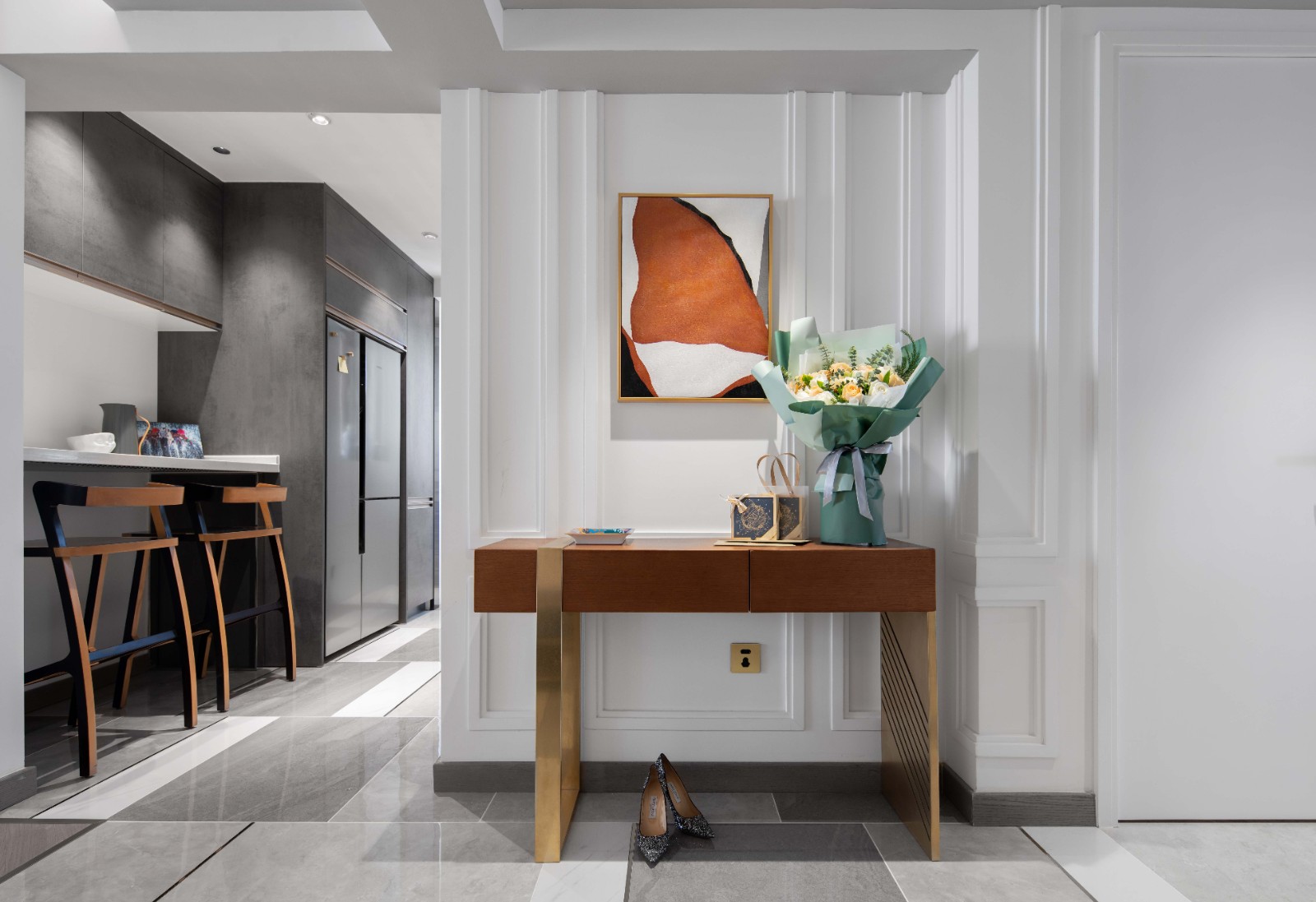 融合东西方美学的轻奢爱巢——现代都市新婚夫妇的理想之居-6