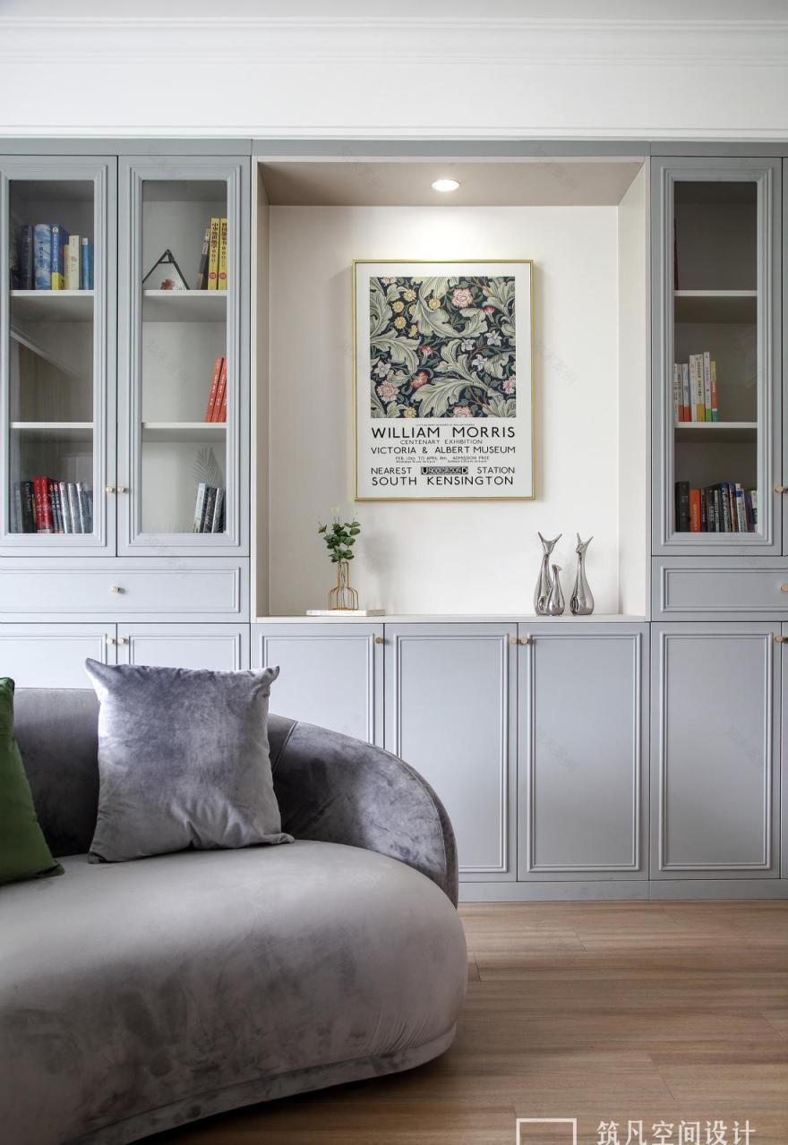 轻盈宜居的灰蓝色调家居丨筑凡空间设计-8