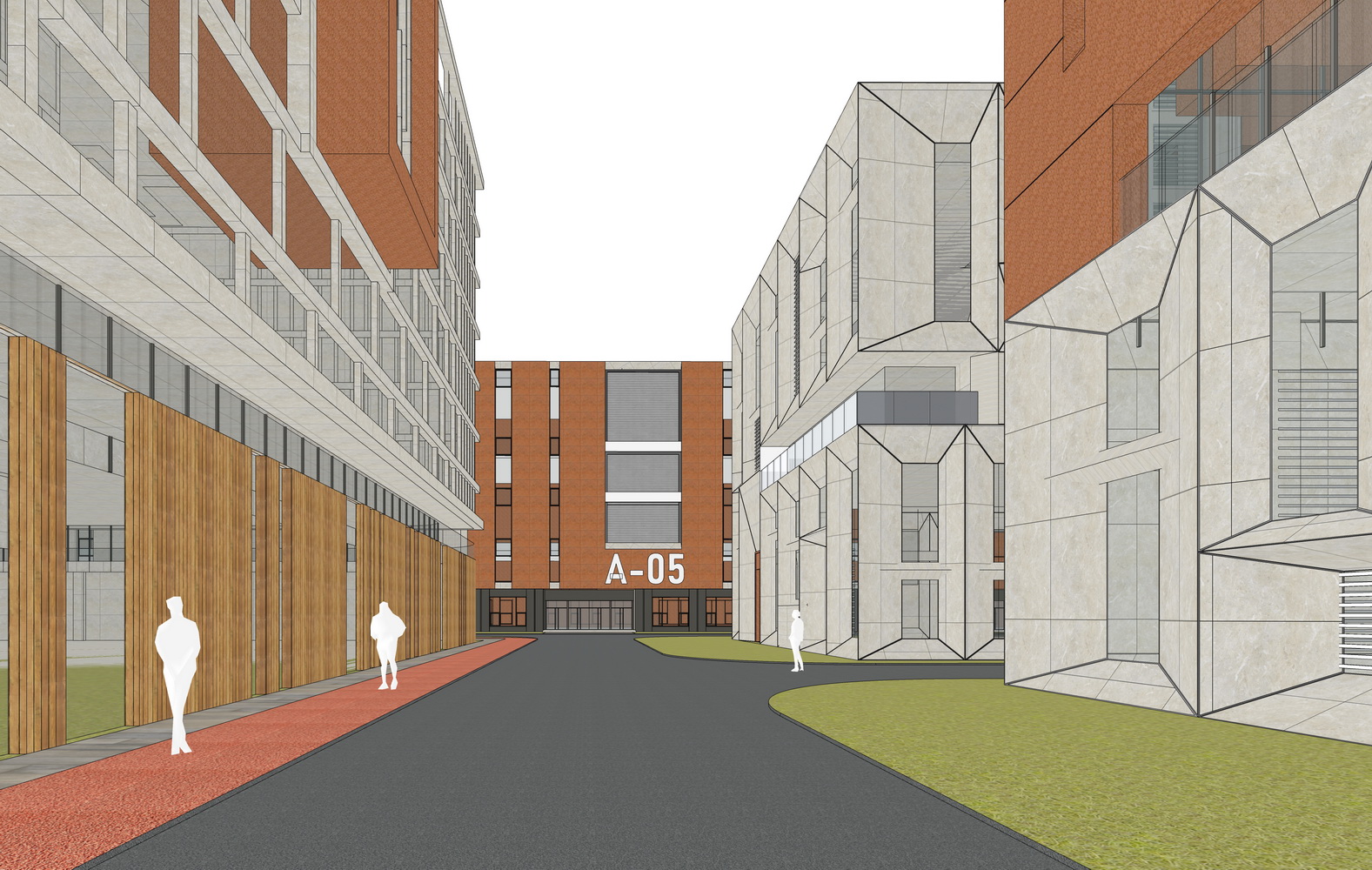 现代产业园区科技园区办公楼厂房SU模型-1