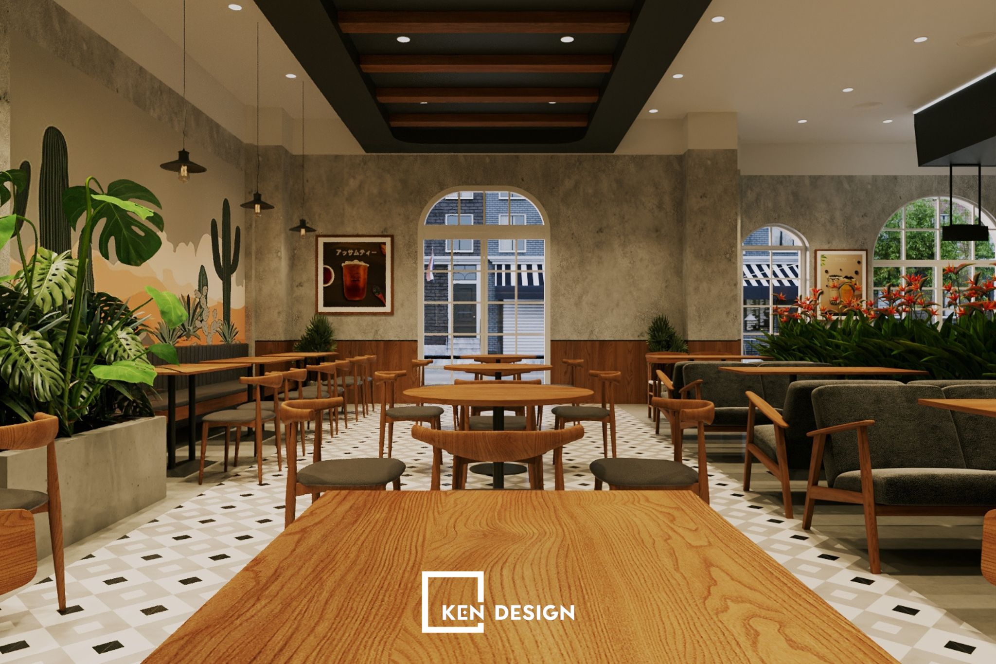 Khám phá thiết kế quán trà sữa Ding Tea tại Vin Wonder Phú Quốc-4