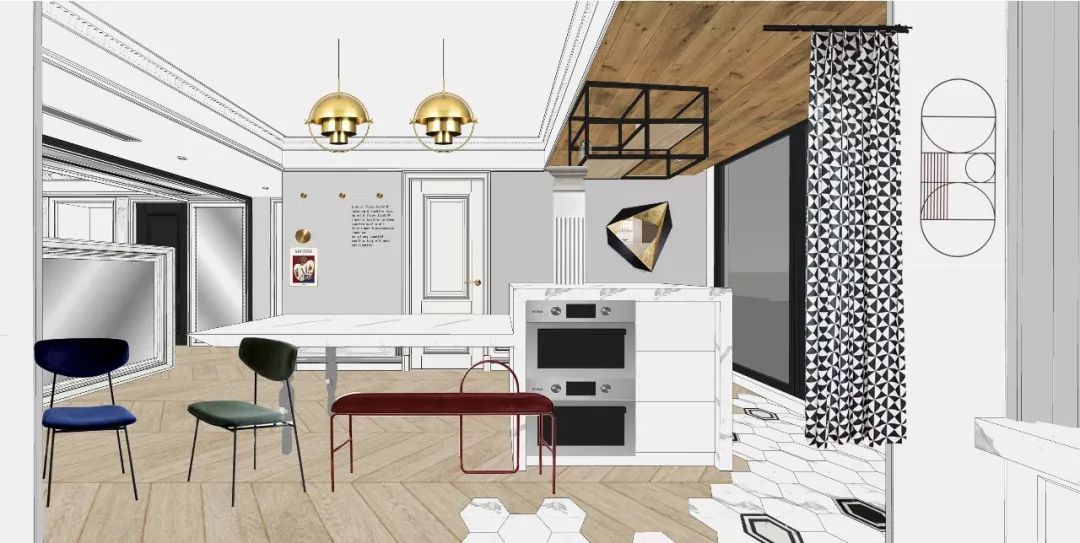 南京现代混搭风格客厅,360°旋转电视架酷炫登场-19