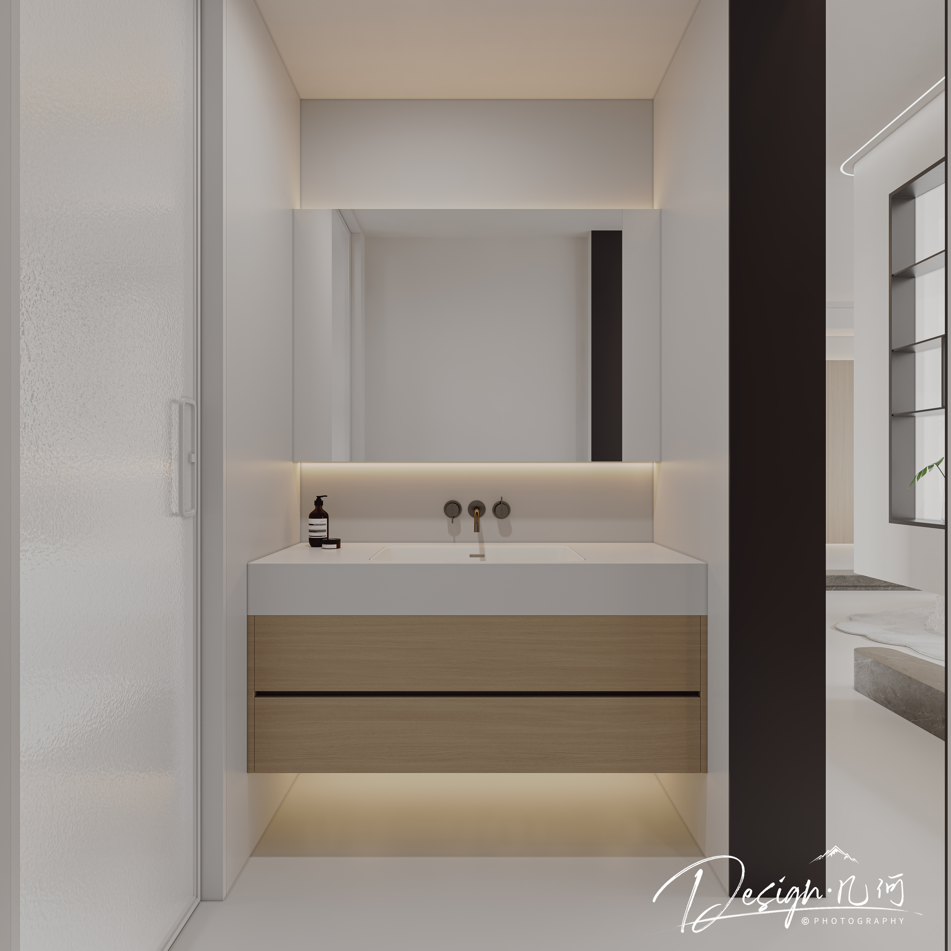 几何空间视觉表现 | 江山赋原木风现代客餐厅-9