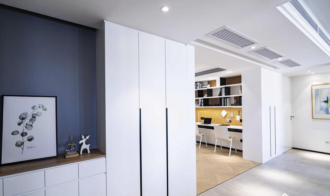 理居设计丨小户型全开放餐厨客书房,空间利用最大化-18