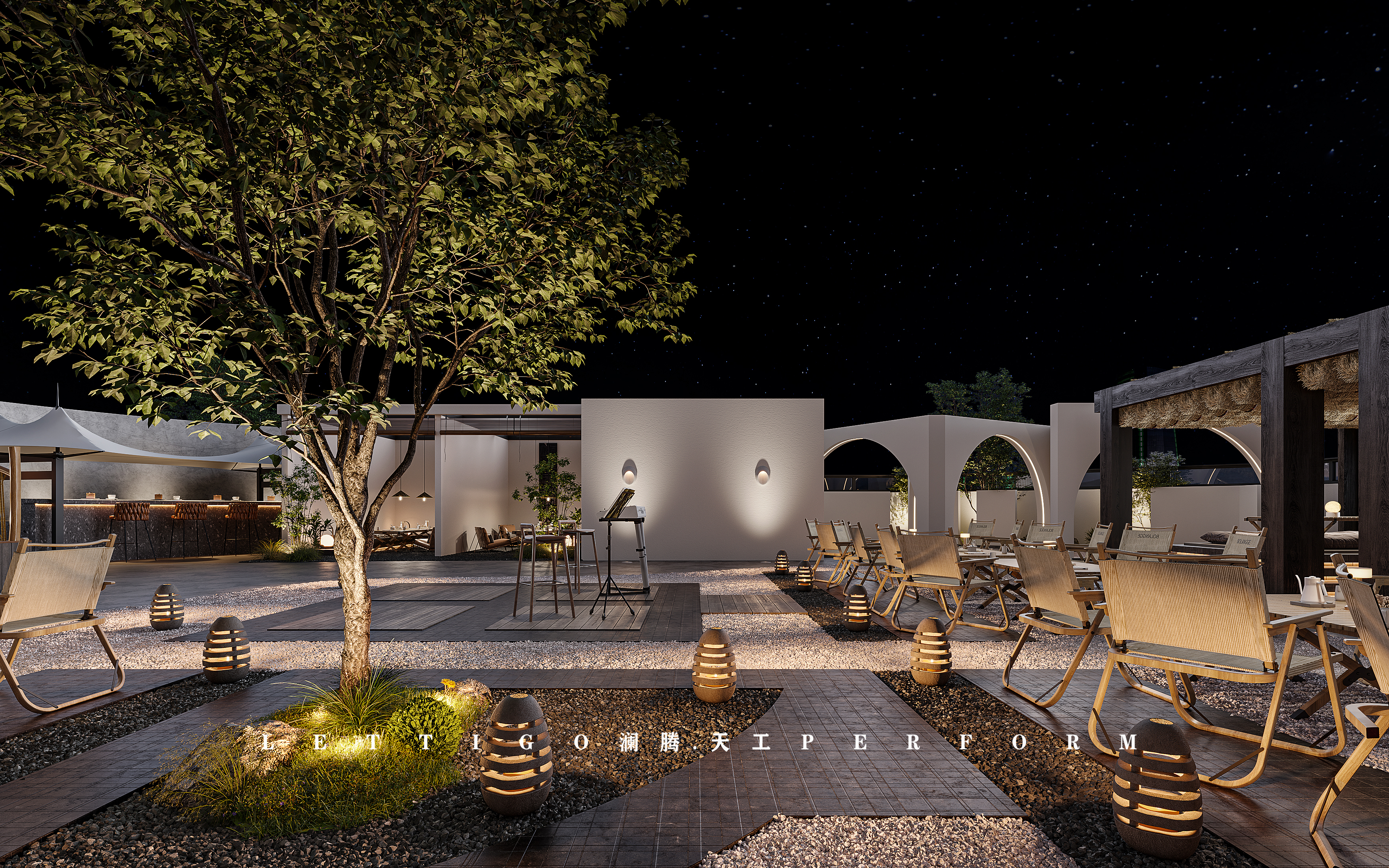 这样的露营风花园式露厅餐厅才是餐饮界的王者吧-6