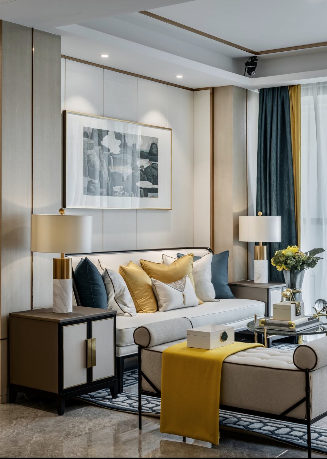 融汇·现代中式样板间  品川设计-品悦公装-0