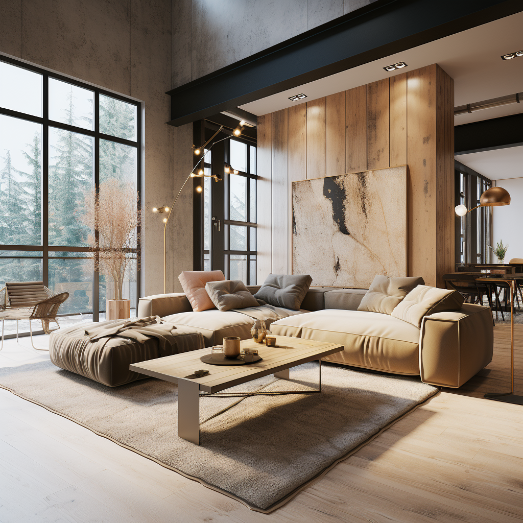 工业风黄沙发原创-3