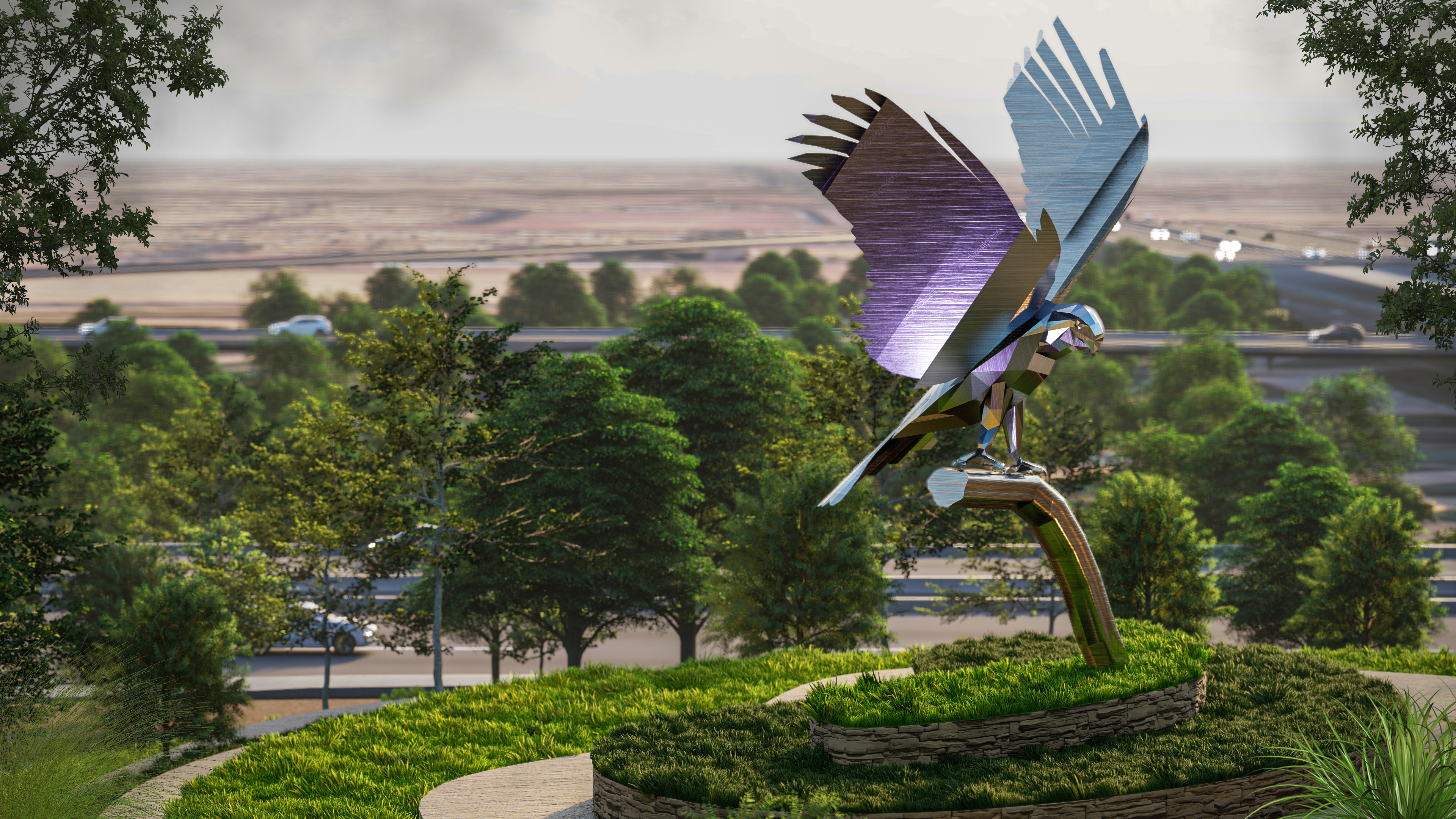 Landscape | Exit 8 (Rayid Alfada'a Interchange), Riyadh-1