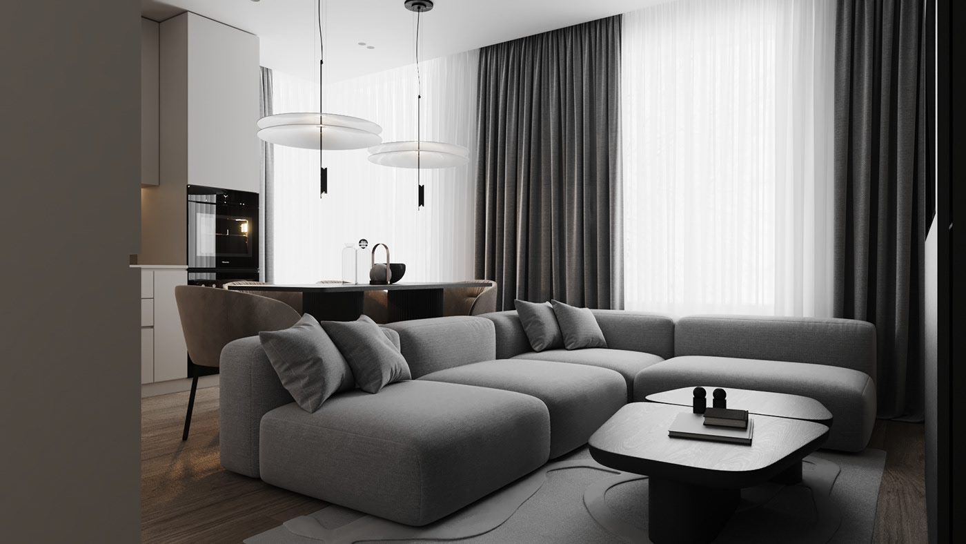 高级灰色系小空间公寓设计-4