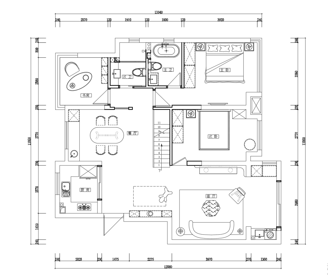 御水兰庭 210m²复式住宅丨红设计软装,十杰-49