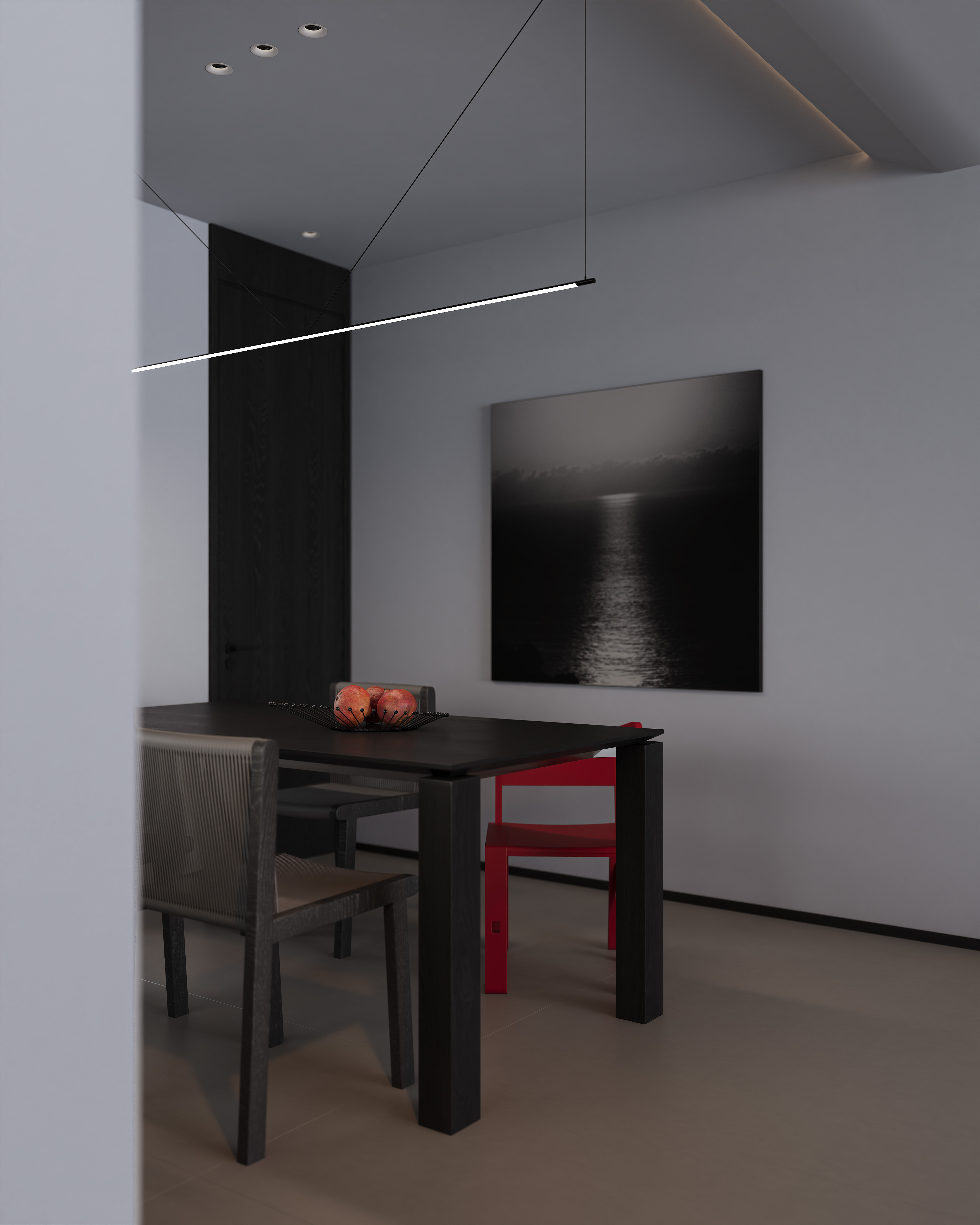 意式大平层设计案例（现代风格客餐厅）-22