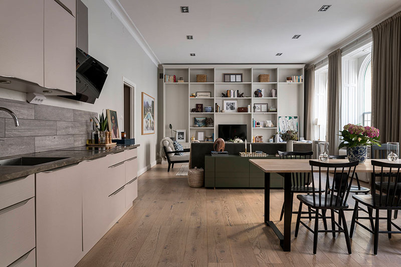 斯德哥尔摩优雅弧形窗公寓设计-12