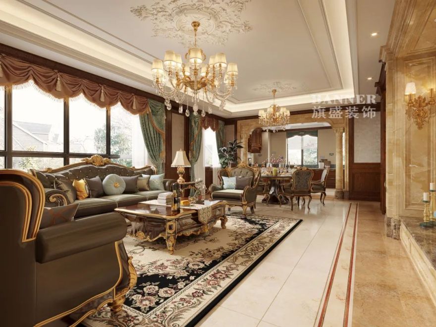 浪漫美式交响 | 西安绿地生态城别墅设计-2