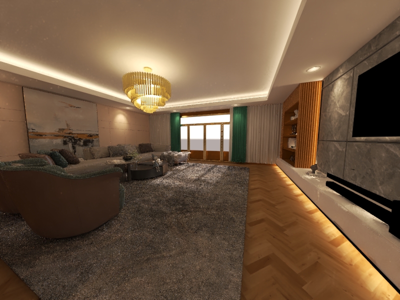 Modern Living Room By 3dMax-0