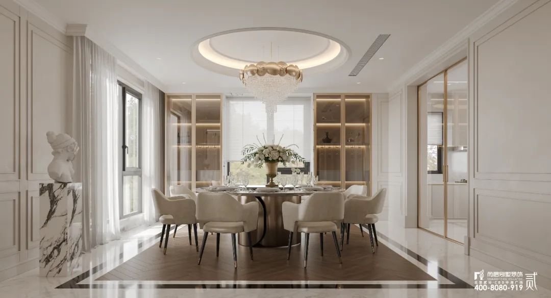 尚层作品 | 760㎡鲁能钓鱼台美高梅，现代法式的色彩碰撞，独一无二的家居氛围！-12